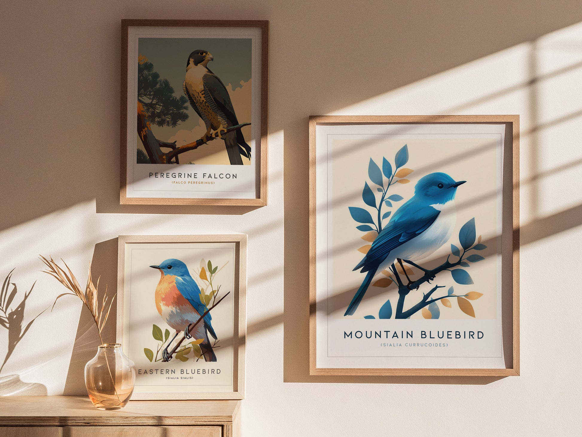Mountain Bluebird Poster | Vintage Bird Wall Art Print
