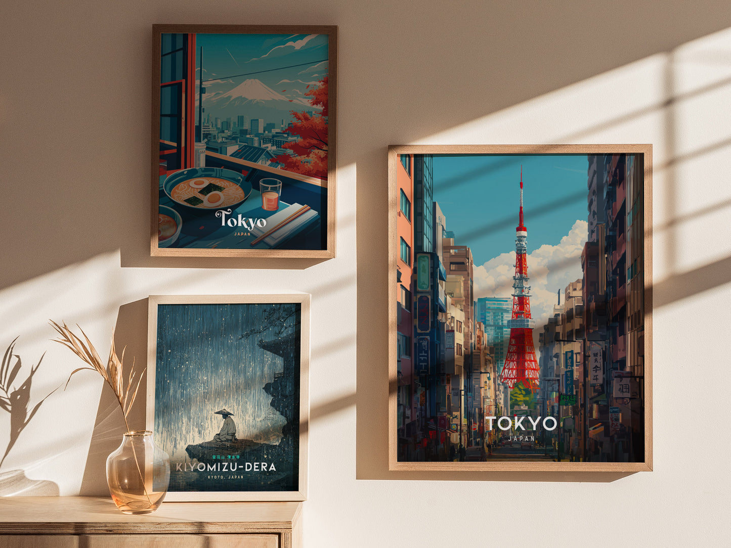 Tokyo Cityscape Poster | Bold Japan Skyline Wall Art Print