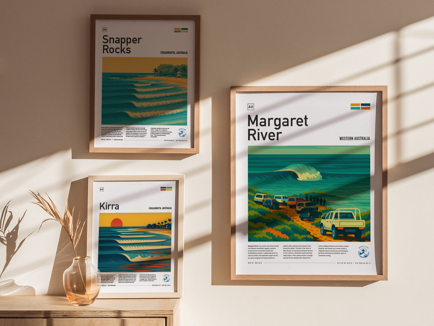 Margaret River Surf Poster | Western Australia Surf Art Print