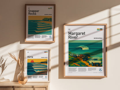 Margaret River Surf Poster | Western Australia Surf Art Print