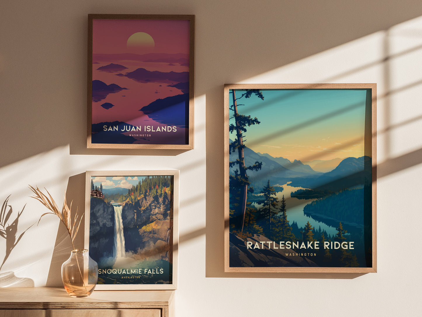 Rattlesnake Ridge Trail Poster | Pacific Northwest Hike Wall Art