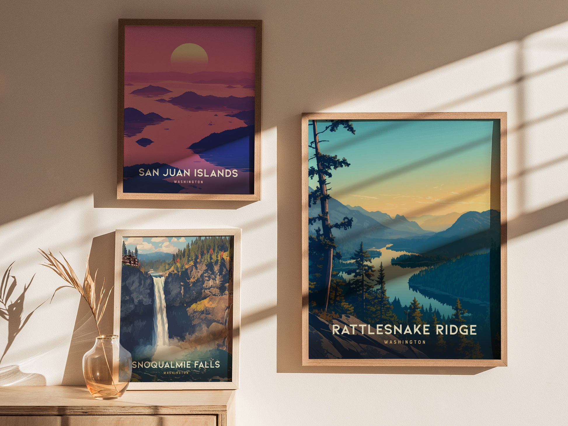 Rattlesnake Ridge Trail Poster | Pacific Northwest Hike Wall Art