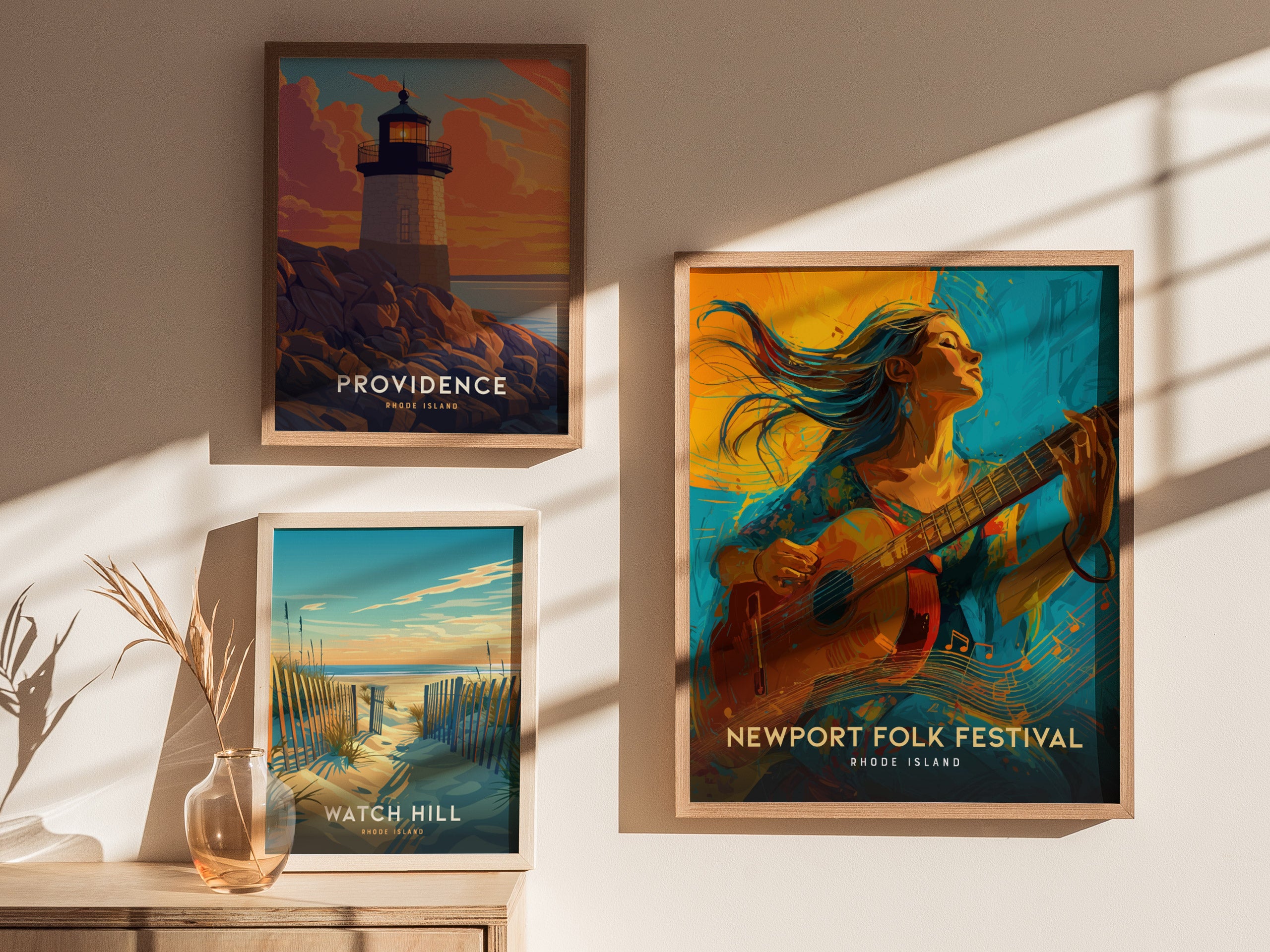 Newport Folk Festival Poster | Rhode Island Music Wall Art Print