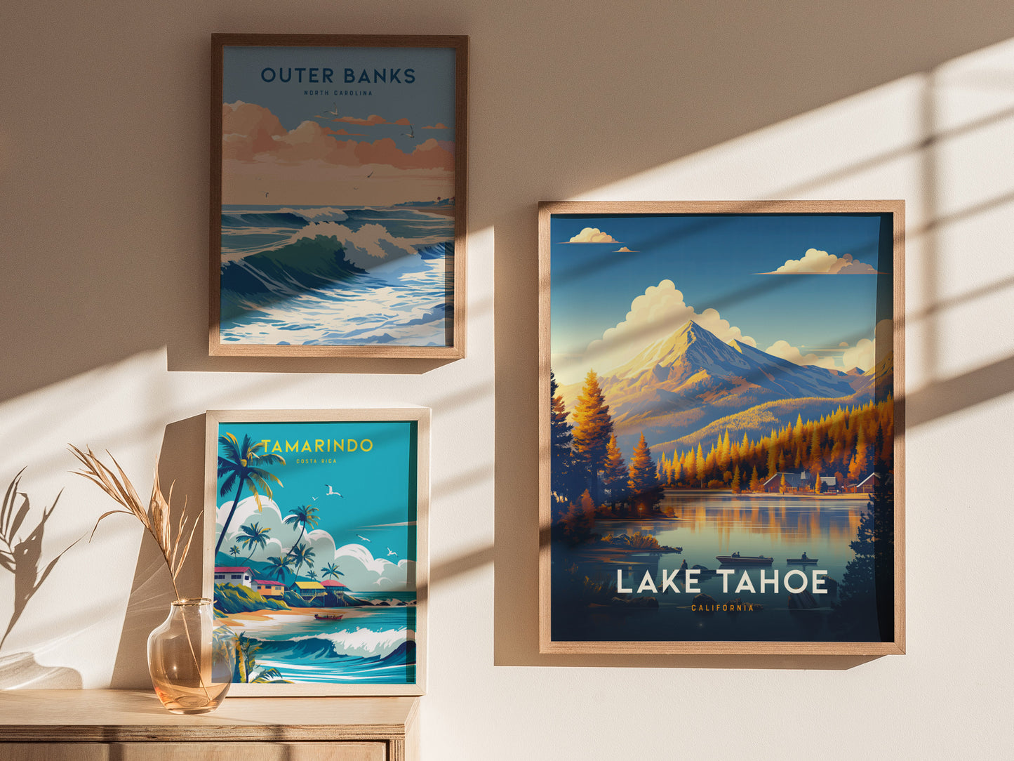 Lake Tahoe Poster | Sierra Nevada Alpine Lake Wall Art