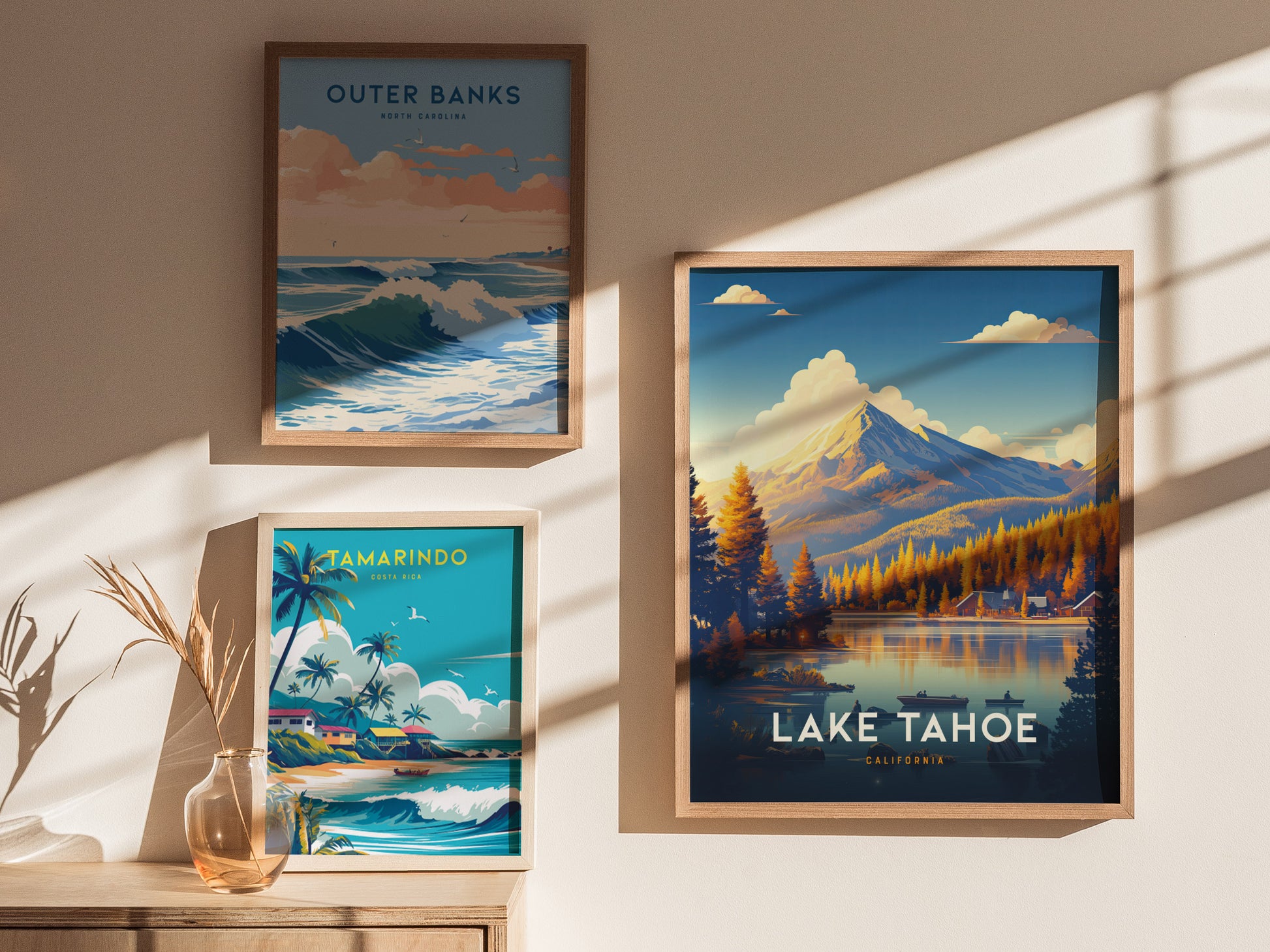 Lake Tahoe Poster | Sierra Nevada Alpine Lake Wall Art