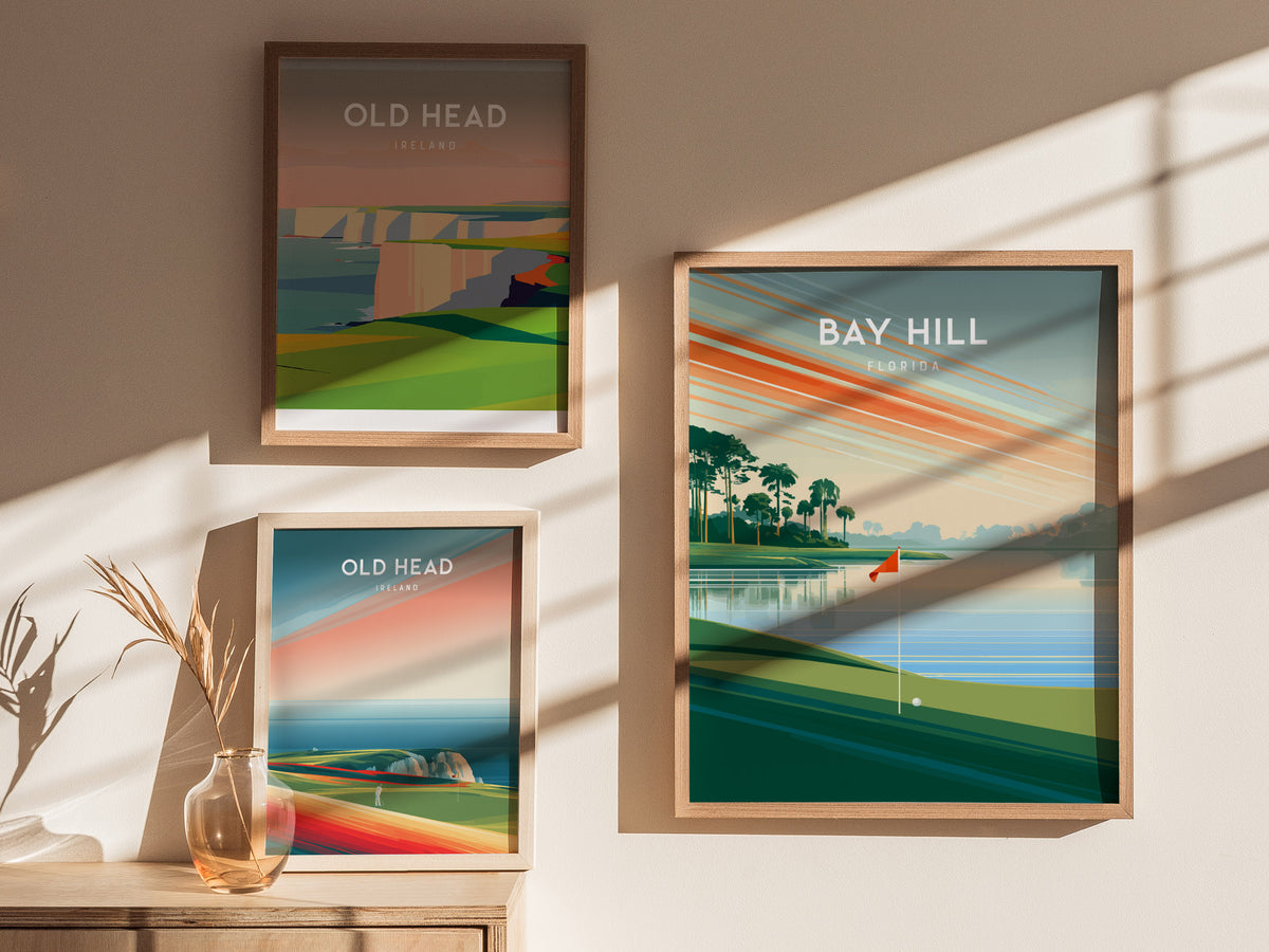 Bay Hill, Florida Poster | Links Poster & Country Club Decor Wall Art — styled in a modern interior