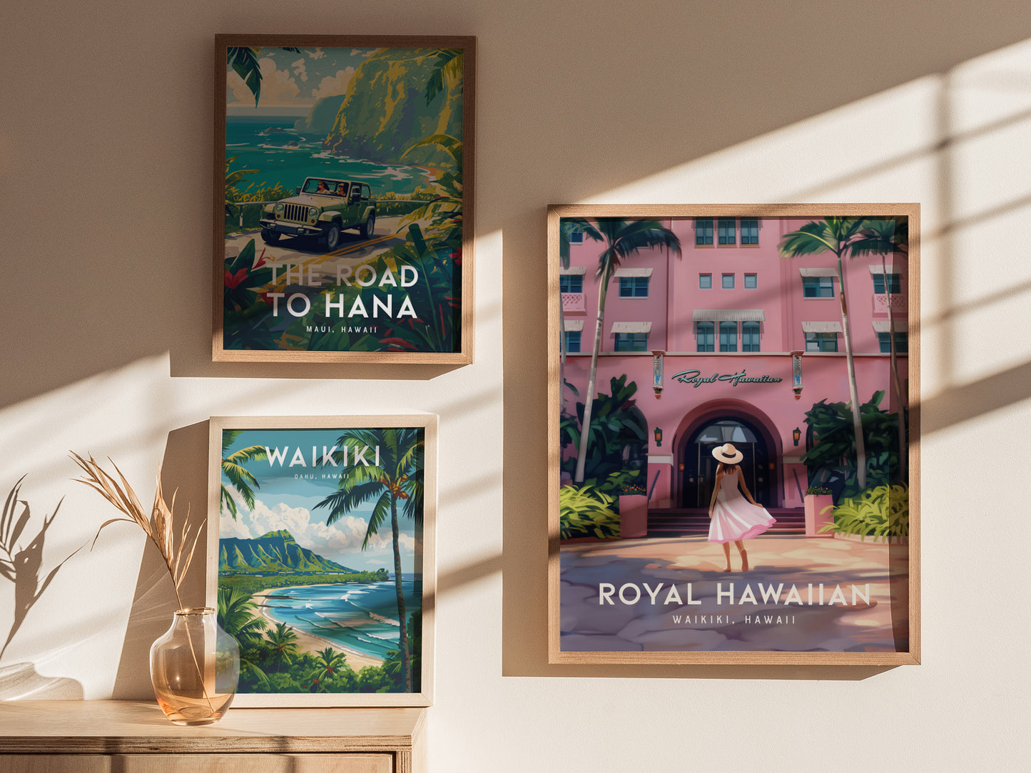 Royal Hawaiian Hotel Poster | Waikiki Pink Palace | Hawaii Romance Gift