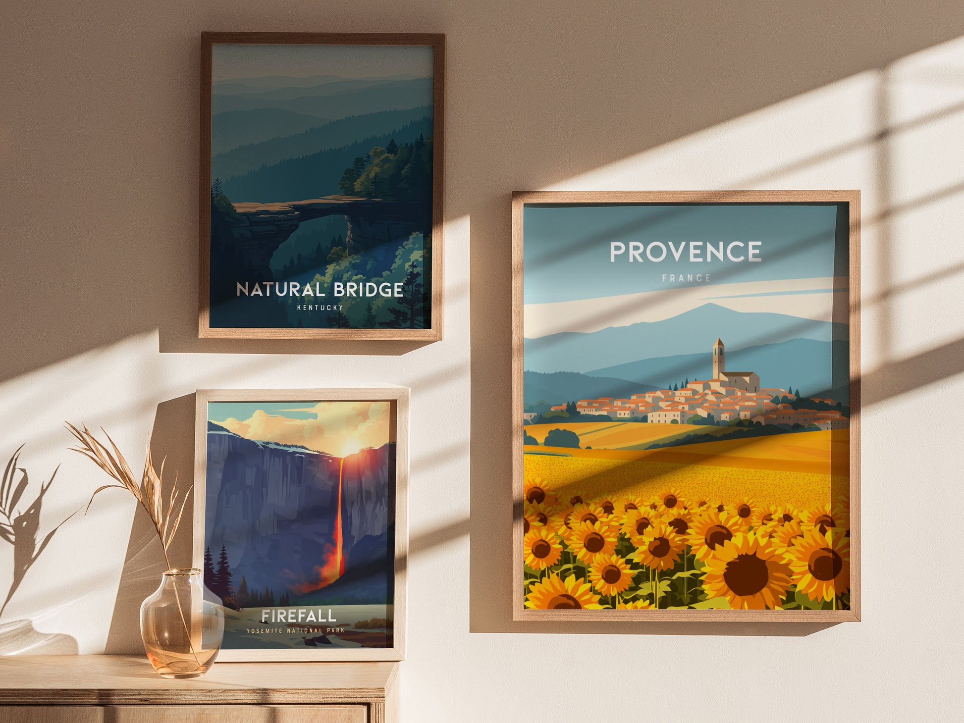 Provence, France Poster | Lavender Fields & Village Charm Wall Art — styled in a modern interior