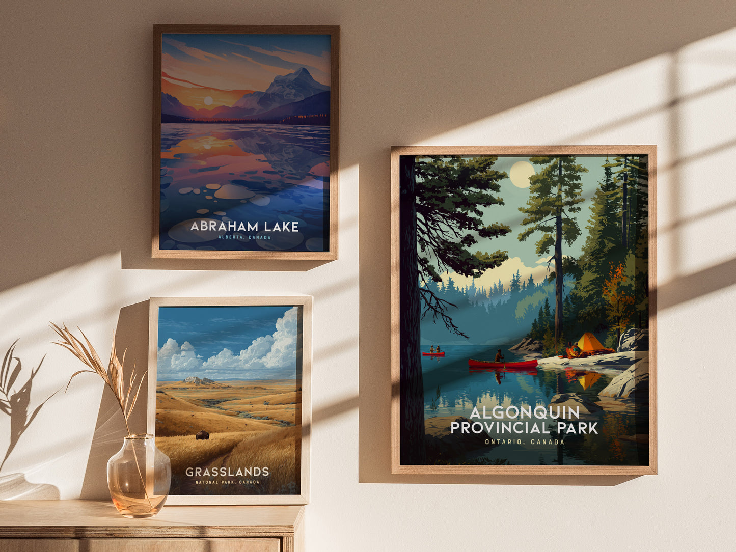 Algonquin Provincial Park Canada Poster | Canoe Camping Ontario Wall Art | Framed or Unframed