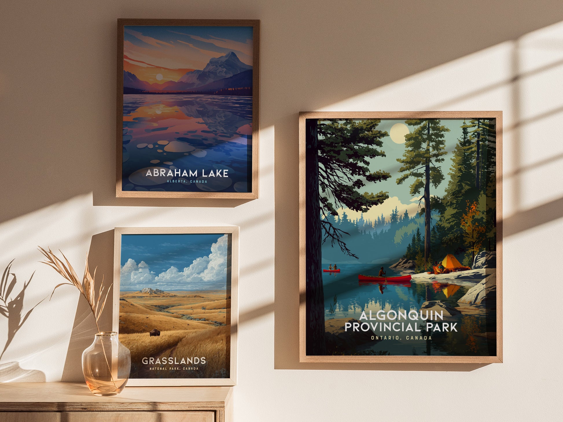 Algonquin Provincial Park Canada Poster | Canoe Camping Ontario Wall Art | Framed or Unframed