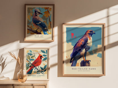 Red-Tailed Hawk Poster | Bird of Prey Art | Wildlife Nature Gift