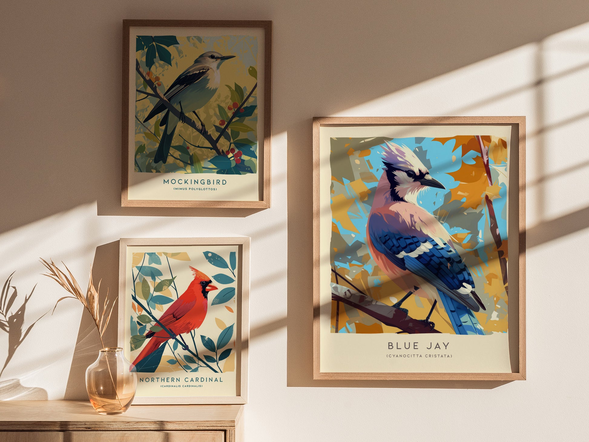 Blue Jay Audubon Print | Bird Lover Modern Wall Art | Framed or Unframed