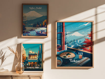 Tokyo Ramen Poster | Japanese Food Wall Art Print | Framed or Unframed