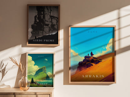 Dune Arrakis Poster | Sci-Fi Fan Wall Art | Framed or Unframed