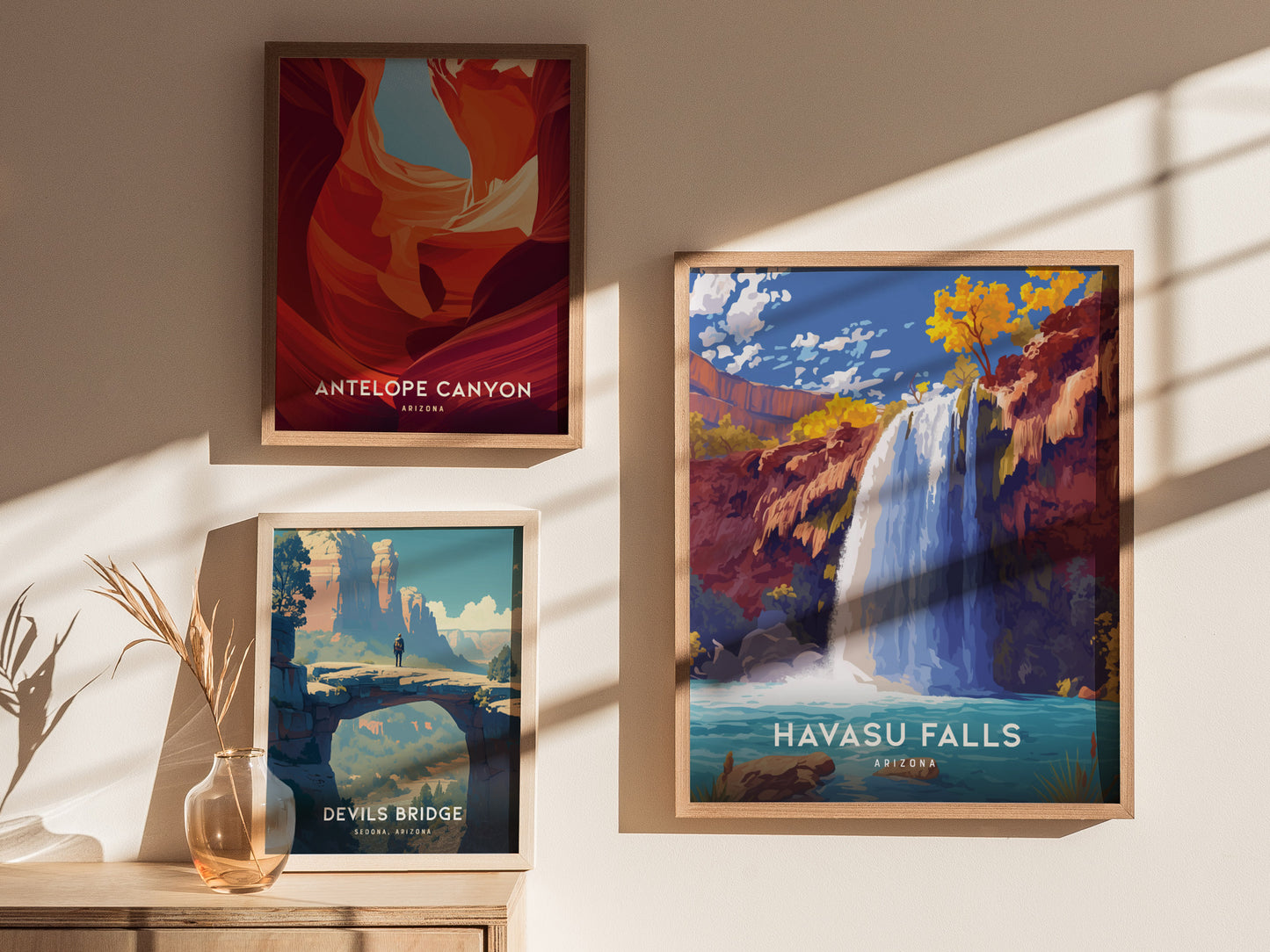 Havasu Falls Poster | Arizona Waterfall Nature Wall Art