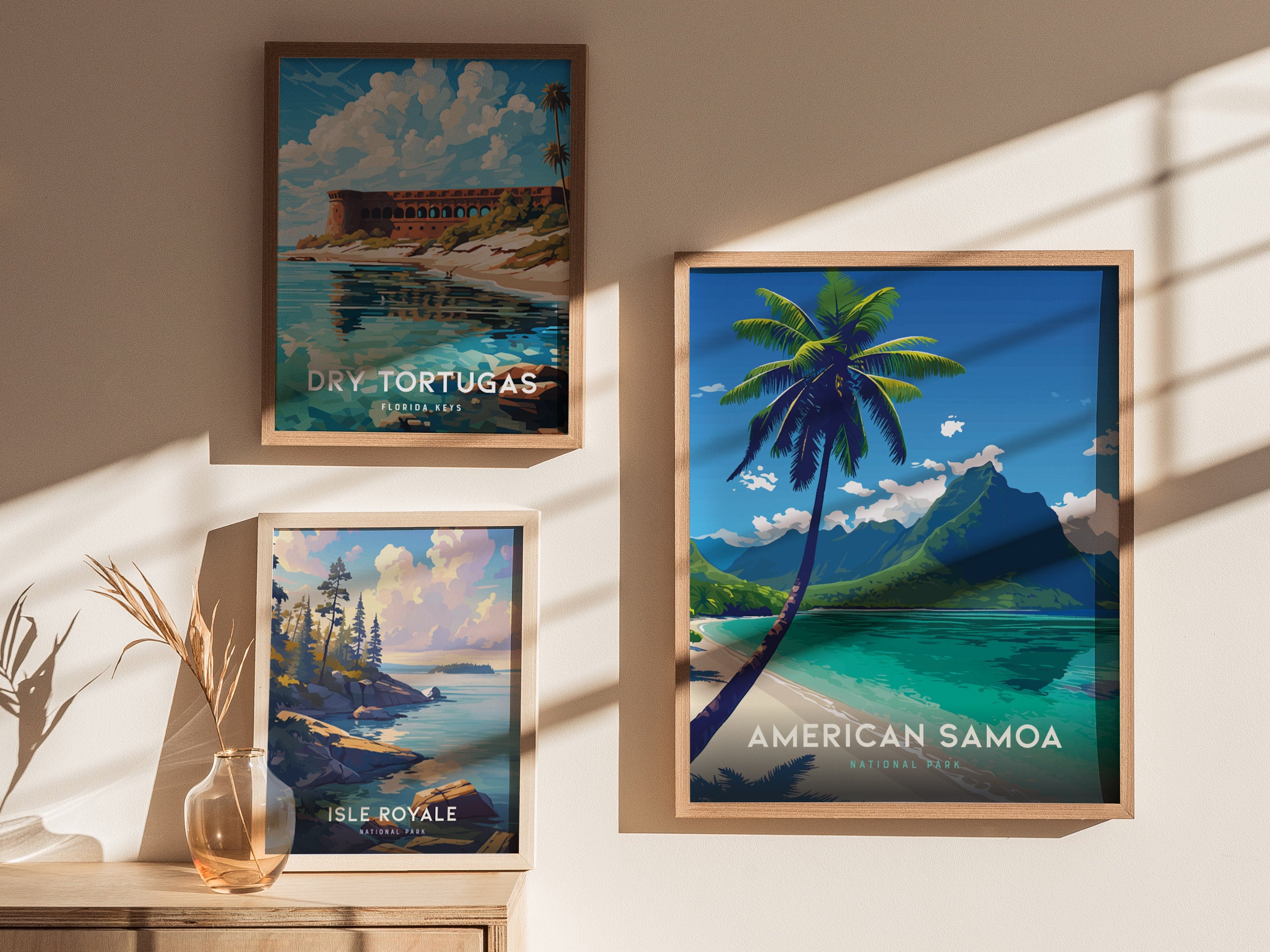 American Samoa Poster | Ofu Beach National Park Tropical Wall Art
