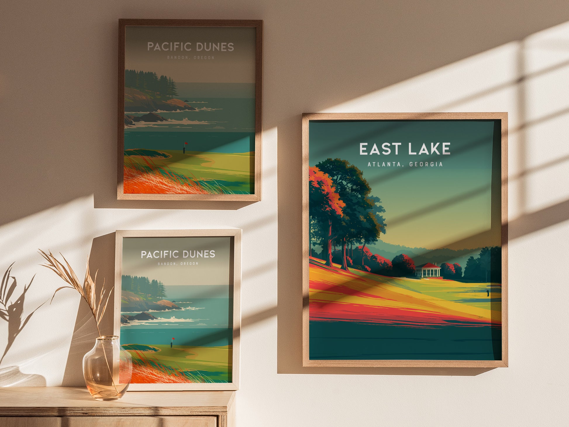 East Lake Golf Club, Atlanta, Georgia Poster | Iconic Fairways & Clubhouse Wall Art — styled in a modern interior