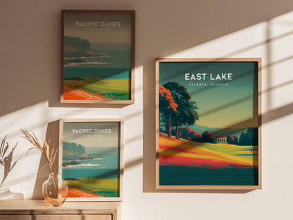 East Lake Golf Club, Atlanta, Georgia Poster | Iconic Fairways & Clubhouse Wall Art — styled in a modern interior