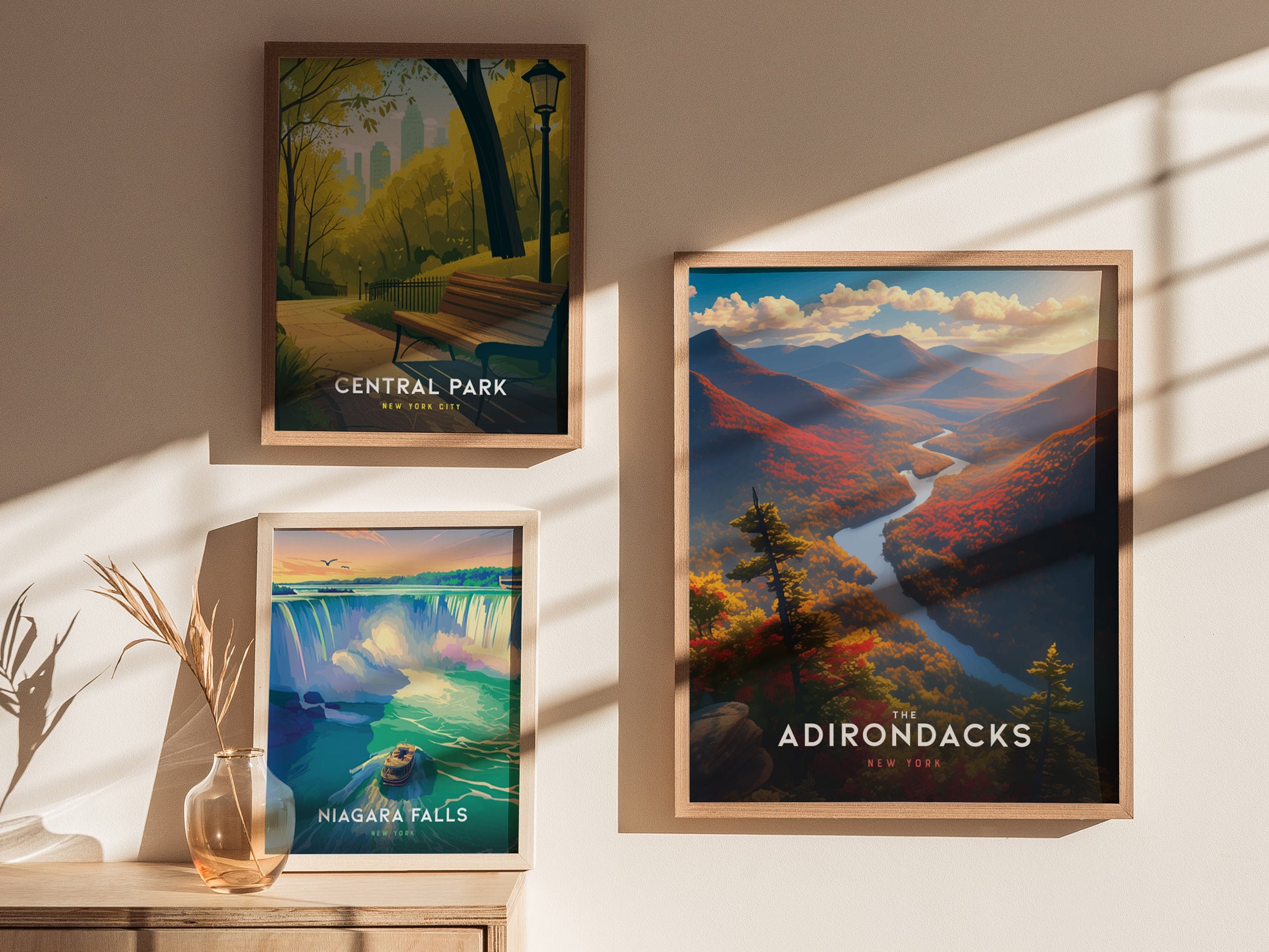 Adirondacks Mountains New York Poster | Scenic NY Nature Wall Art | Framed or Unframed
