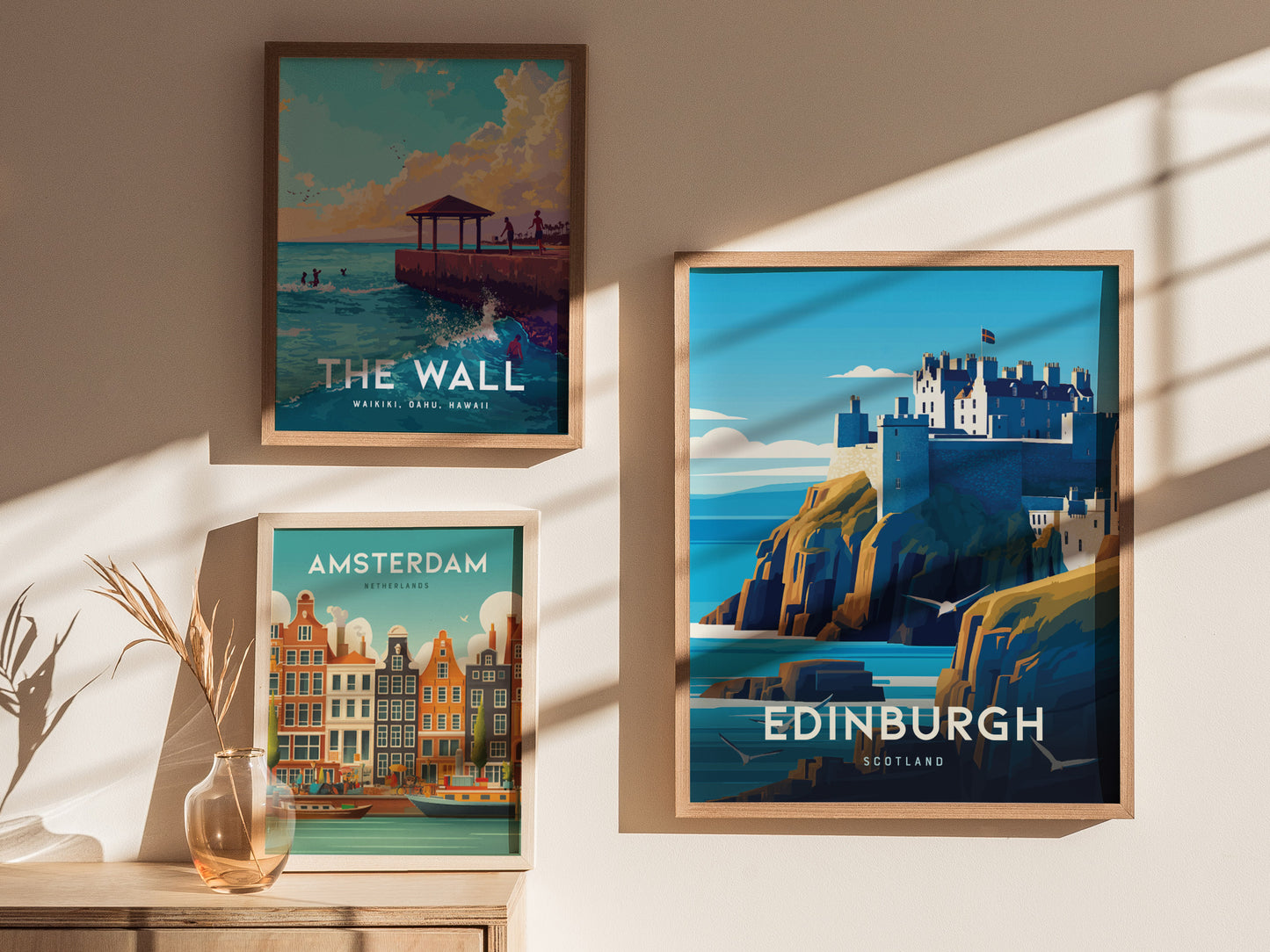 Edinburgh Scotland Poster | Europe Travel Print Wall Art | Framed or Unframed
