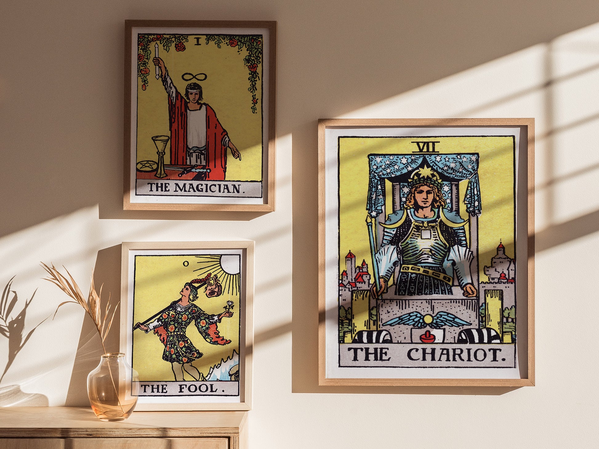 The Chariot Tarot Card Poster | Vintage Rider Waite Magick Wall Art