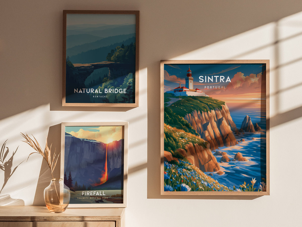 Sintra, Portugal Poster | Enchanted Palace & Misty Hills Wall Art — styled in a modern interior