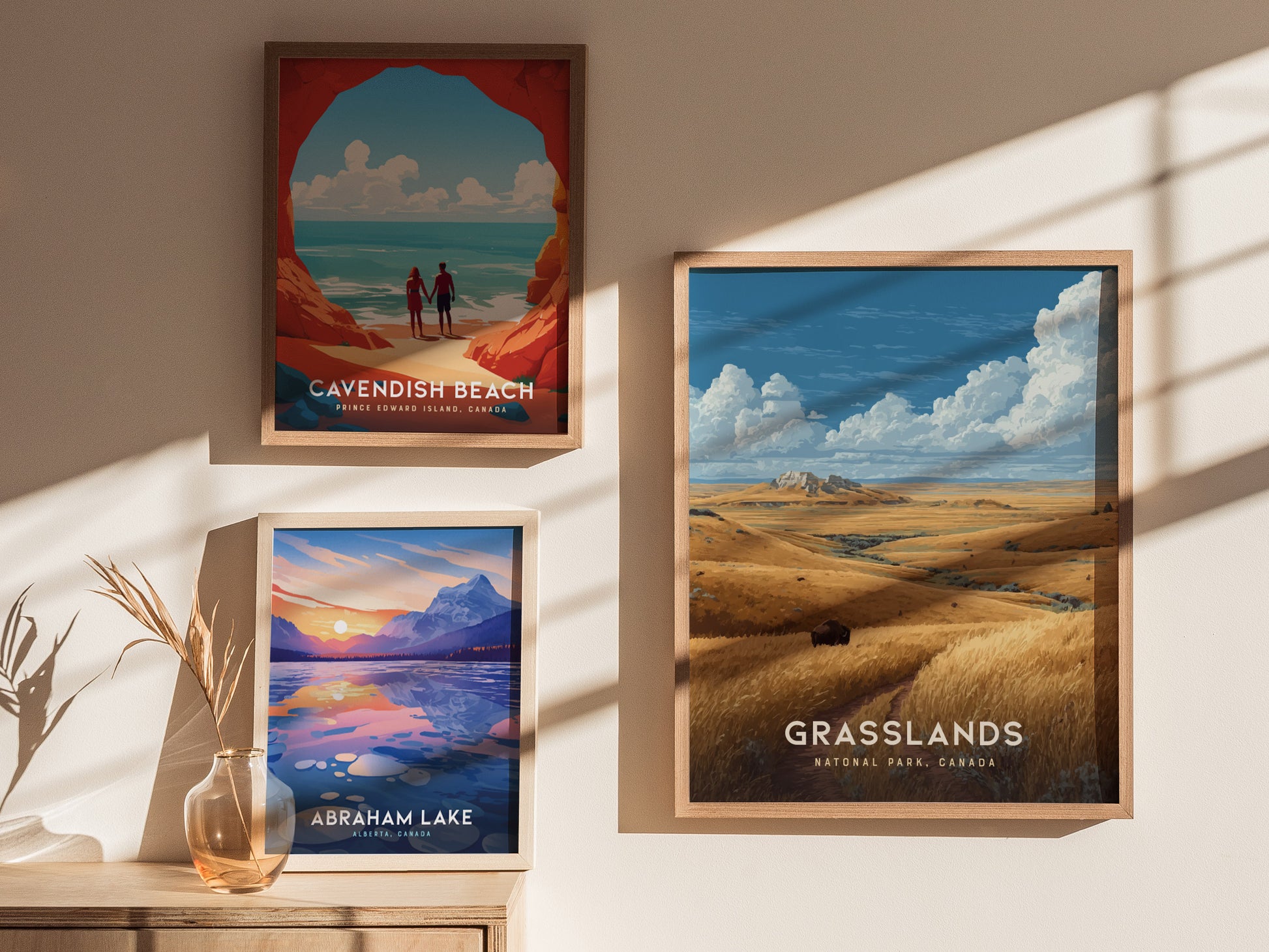 Grasslands National Park Poster | Canadian Bison Wall Art