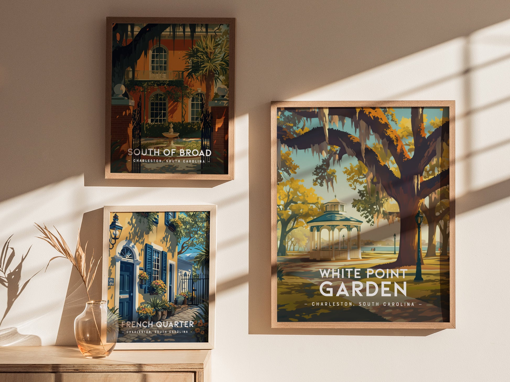 White Point Garden Charleston Poster | The Battery SC Southern Wall Art