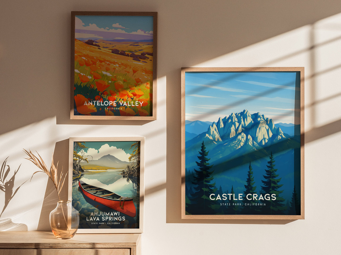 Castle Crags State Park Poster | California Mountain Nature Wall Art | Framed or Unframed