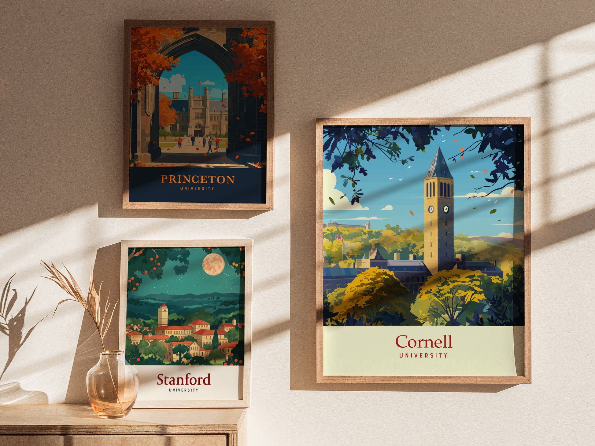 Cornell University Poster | Ithaca NY Campus Wall Art | Framed or Unframed