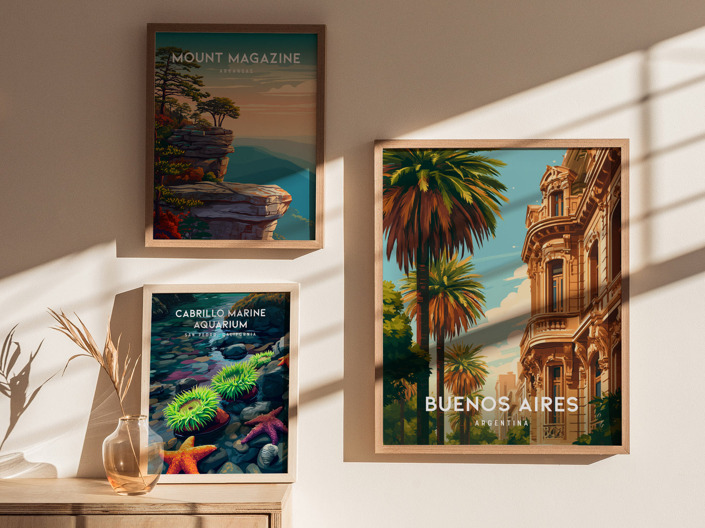 Buenos Aires, Argentina Poster | Tango & Colorful Streets Wall Art — styled in a modern interior