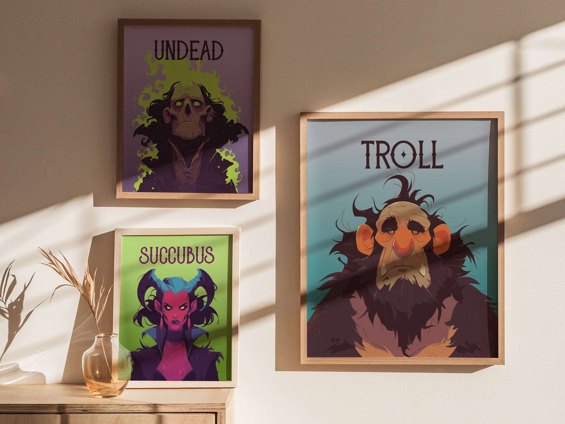 Troll Poster | Fantasy Creature Art | D&D RPG Norse Folklore Game Room Print