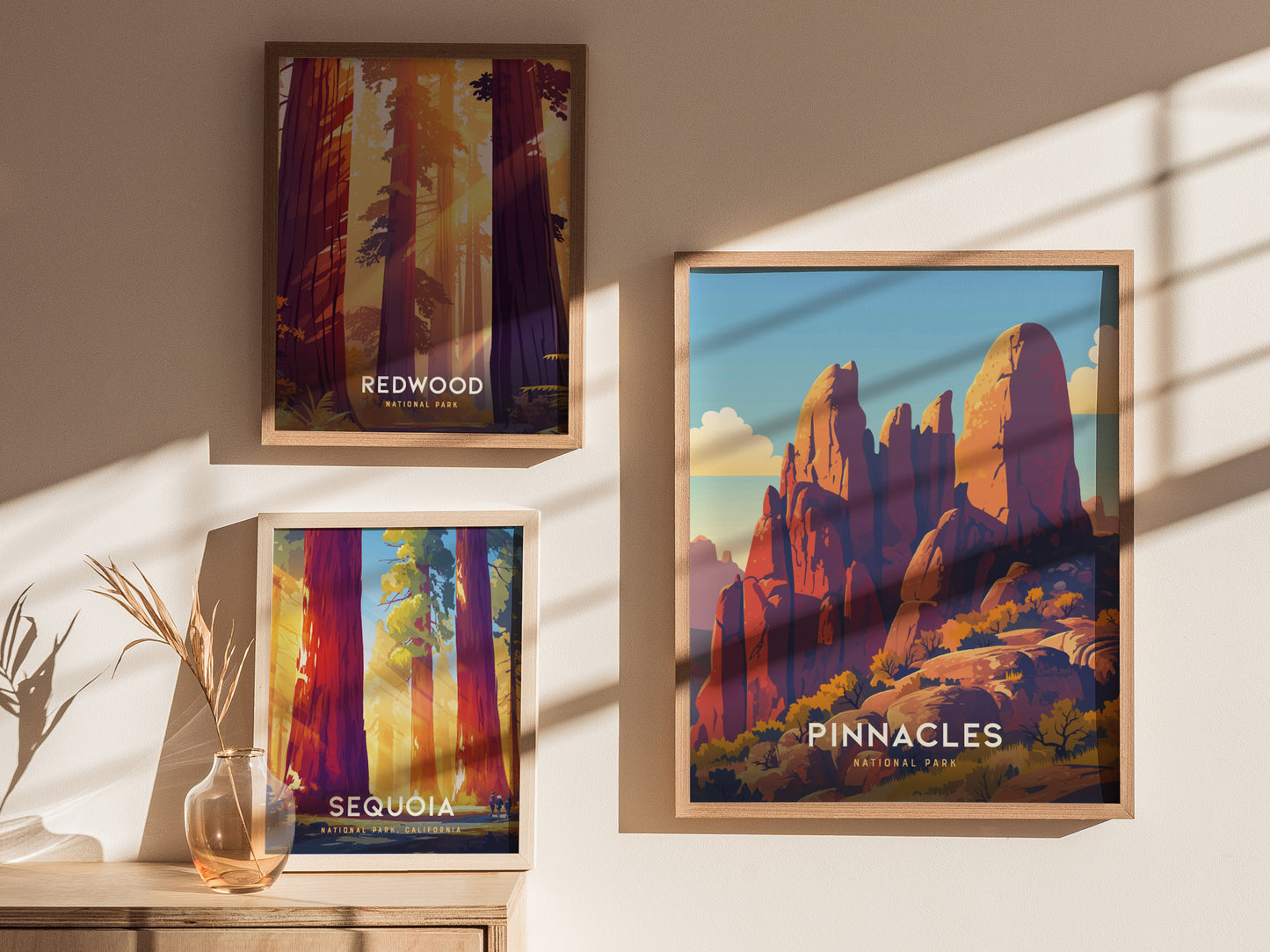 Pinnacles National Park Poster | California Rock Spires Wall Art