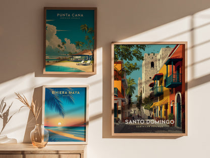 Santo Domingo Poster | Dominican Republic Art | Colonial Zone Decor
