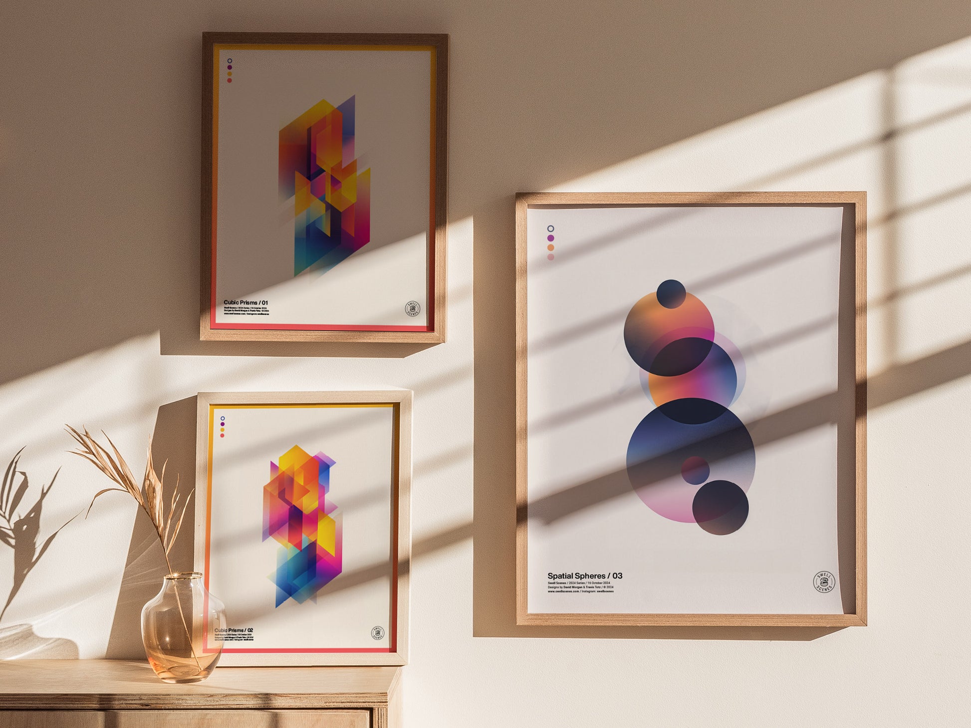 Spatial Spheres 03 Poster | Modern Abstract Art Minimalist Geometric