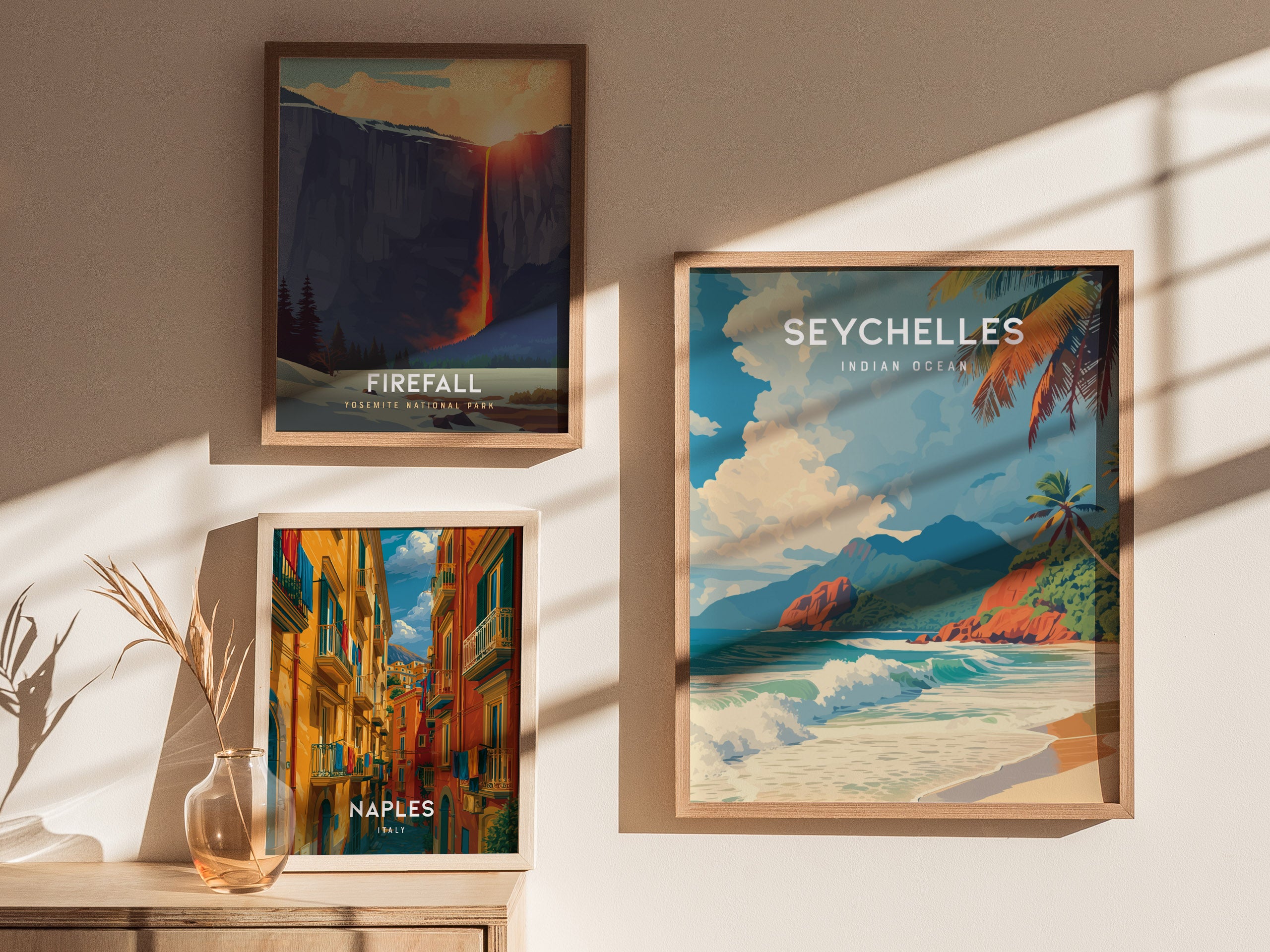 Seychelles, Indian Ocean Poster | Tropical Paradise & Granite