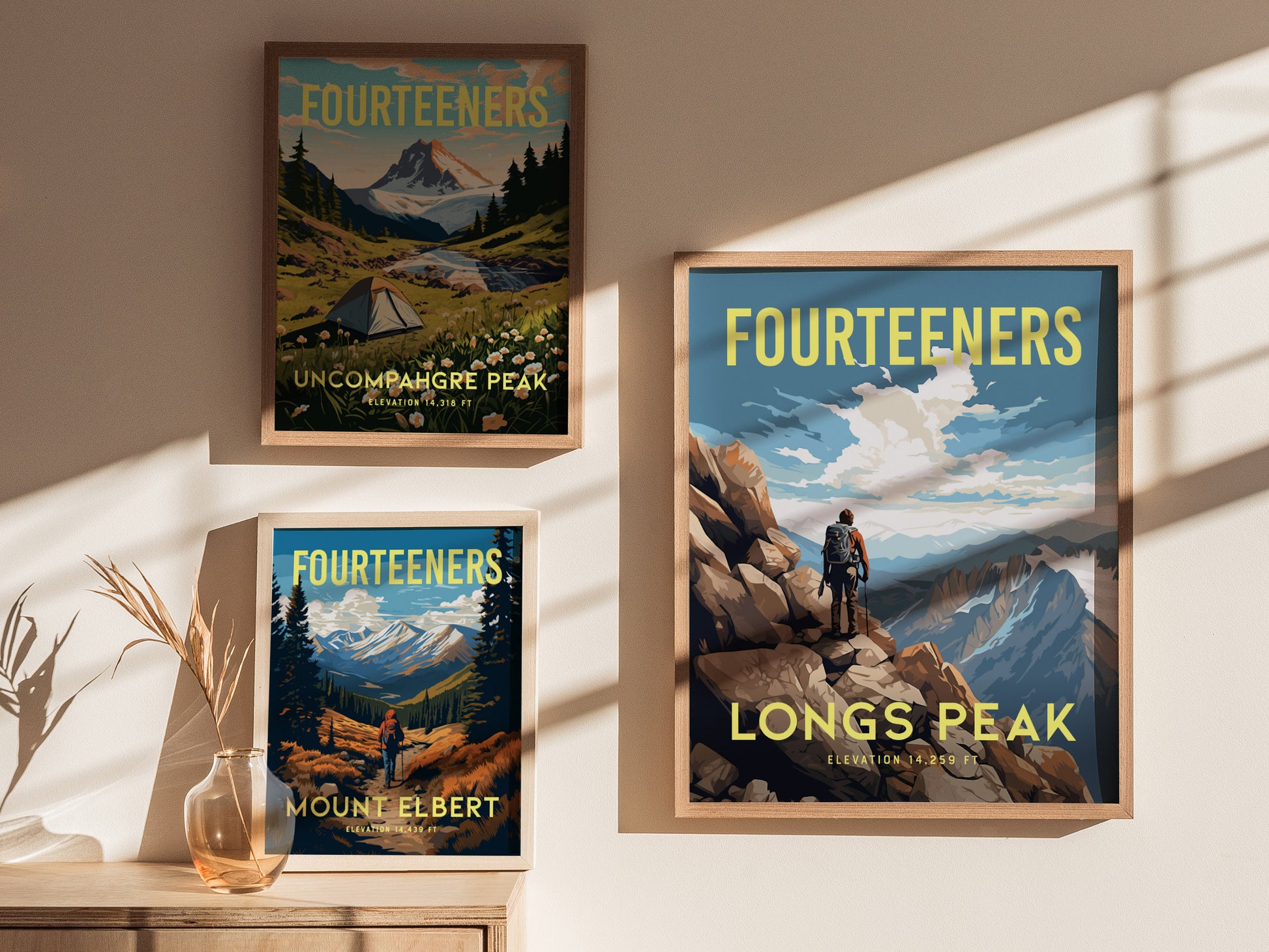Longs Peak Poster | Estes Park Colorado Fourteener Wall Art