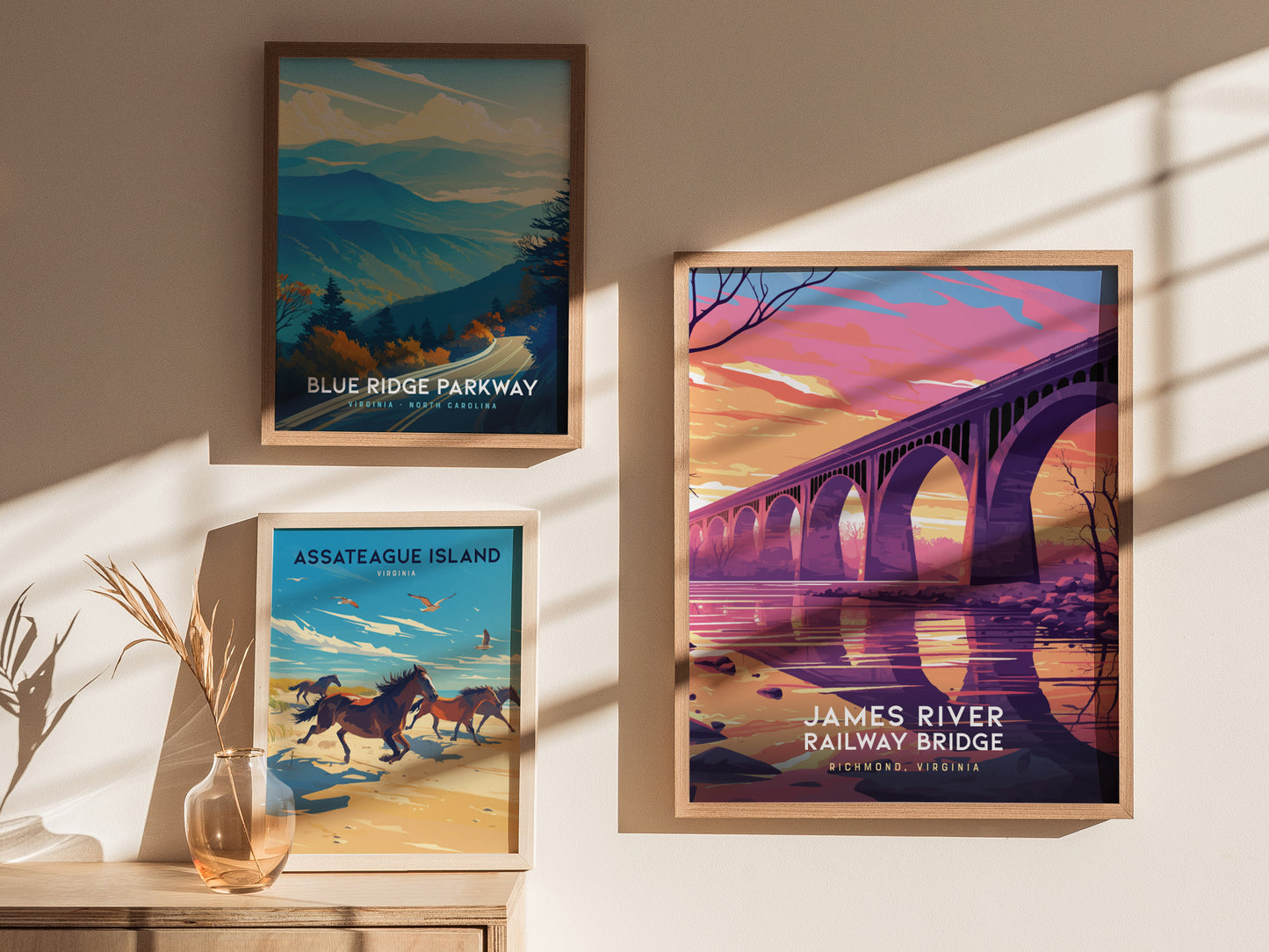James River Railway Bridge Poster | Richmond Virginia Wall Art