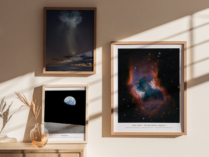 Ngc 2899 · the Butterfly Nebula Poster | Hubble Space Telescope NASA Wall Art Space Photography — styled in a modern interior