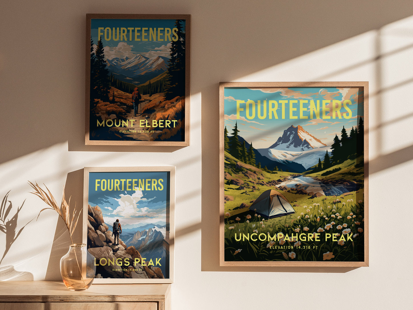 Uncompahgre Peak Poster | Colorado Fourteener Framed Wall Art