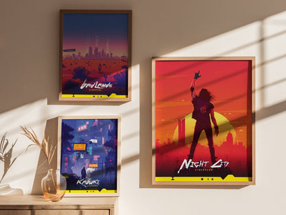 Night City Cyberpunk Poster | Johnny Silverhand Wall Art