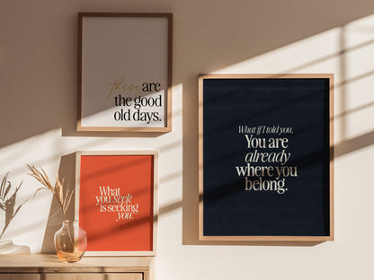 What If I Told You Poster | Mindfulness Quote Typography Wall Art Gift