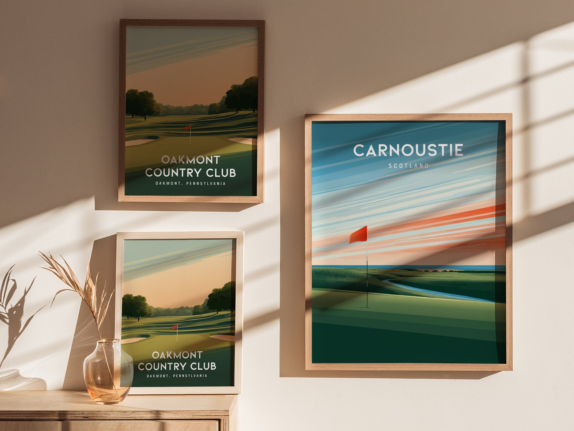 Carnoustie, Scotland Poster | Country Club Decor Golfer Gift Wall Art — styled in a modern interior
