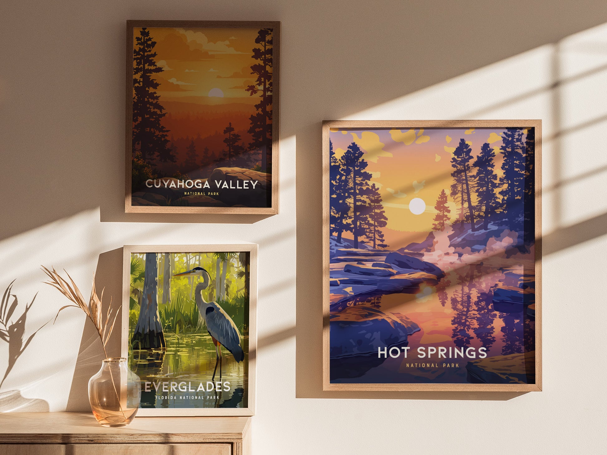 Hot Springs National Park Poster | Arkansas Bathhouse Row Wall Art