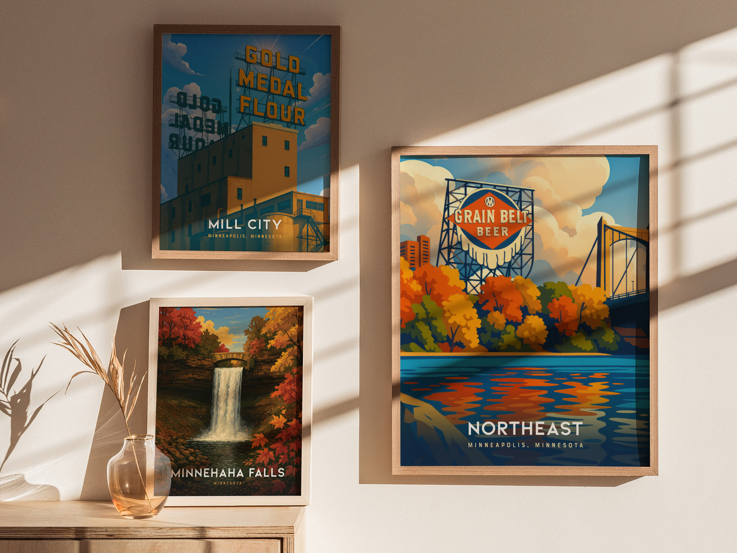 Northeast Minneapolis Poster | Grain Belt Beer Sign Wall Art Print