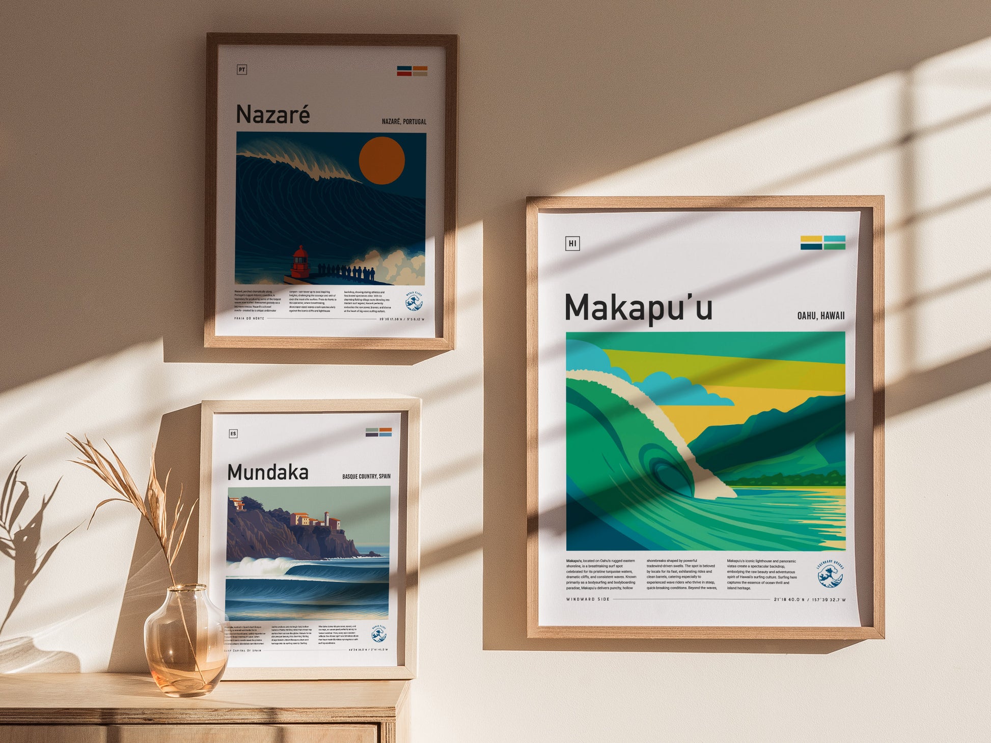 Makapuu Oahu Surf Poster | Windward Hawaii Bodyboard Wave Art