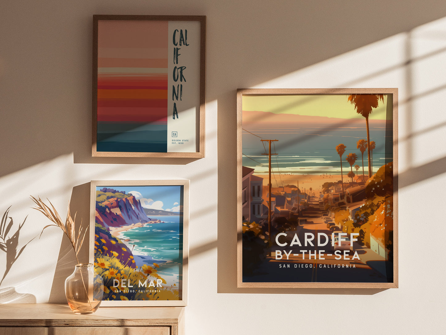 Cardiff By The Sea California Poster | San Diego North County Wall Art | Framed or Unframed
