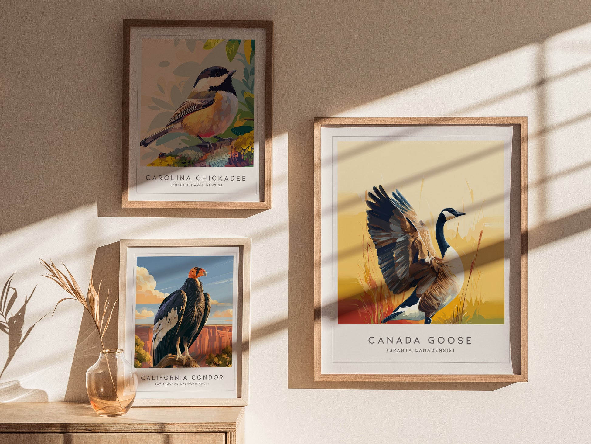 Canada Goose Poster | Majestic Migratory Bird Fine Wall Art — styled in a modern interior