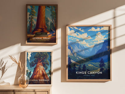 Kings Canyon National Park Poster | California Wall Art Print