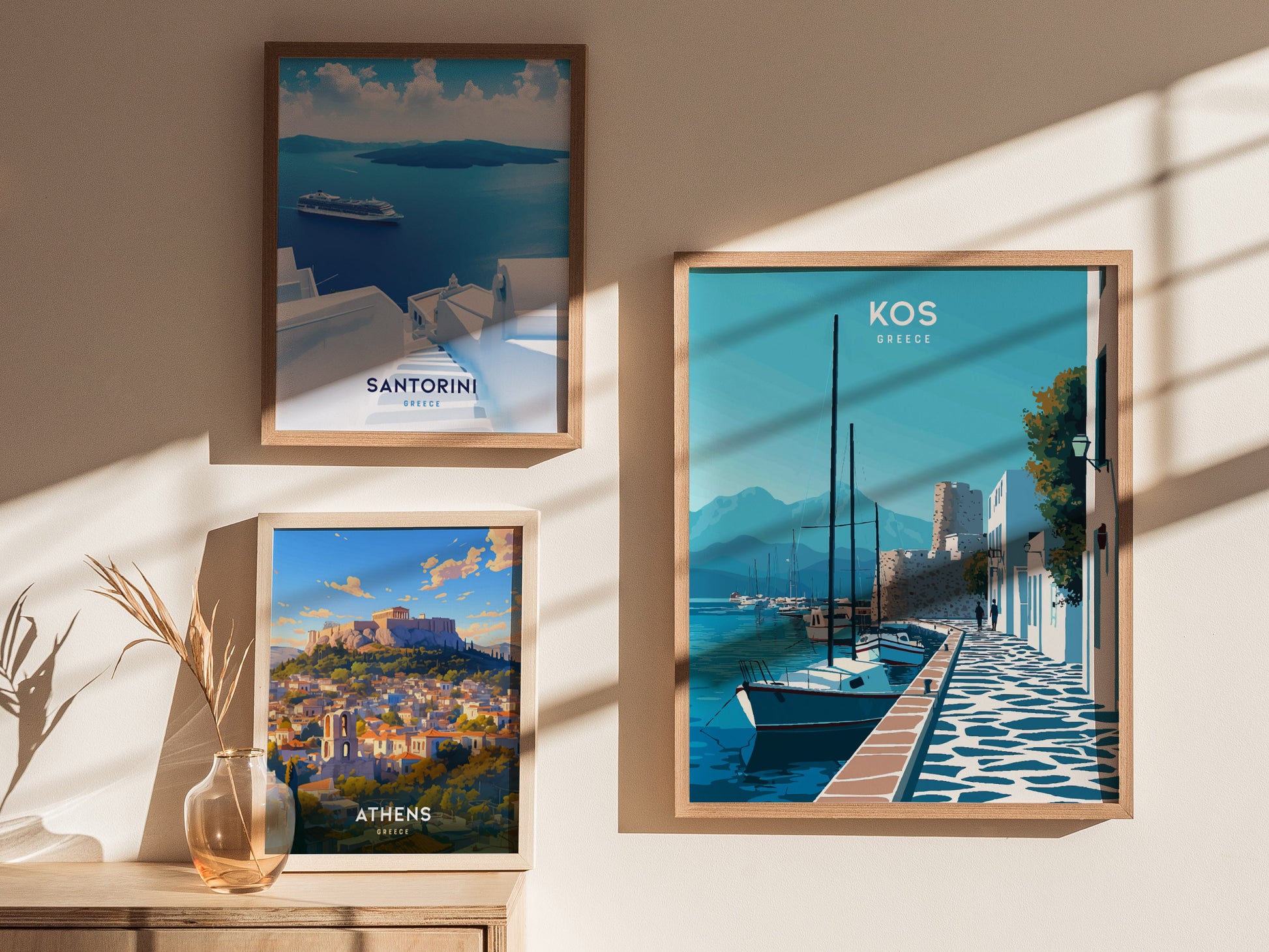 Kos Greece Poster | Aegean Island Harbor Wall Art